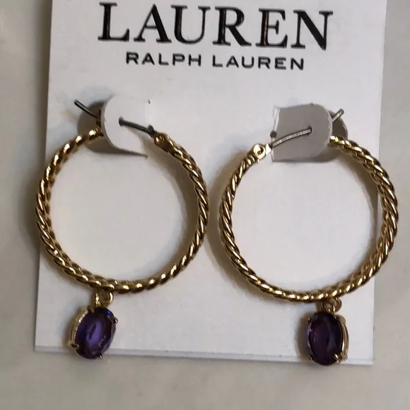 Ralph Lauren ラルフローレン Gold-Tone Chain Link Hoop Lauren Ralph Lauren | Jewelry | Lauren Ralph Lauren Gold